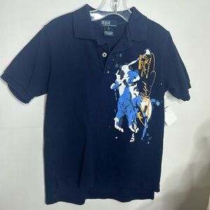 Polo Ralph Lauren boys size 5 polo with graphic EUC